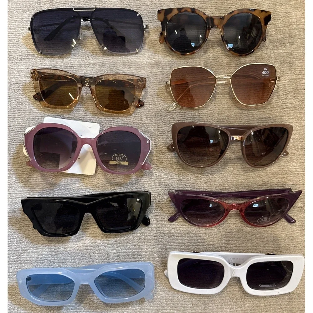 Wholesale Lot 10 Pairs NEW Exclusive Women's Sunglasses - Limited Supply HOT